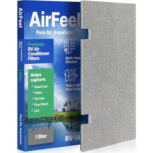 Premium RV AC Filter Replacement - Triple-Stage Air Filters for Dometic Duo Therm Air Conditioner - 7.5'x14' AC Filters for Camper, Motorhome, Travel Trailer, RV Fifth Wheel Must Haves Parts (1Filter)