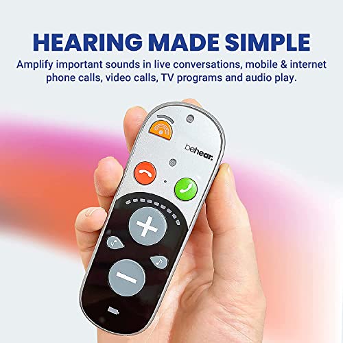 Behear Smarto Hearing Amplifier For Mild To Severe Hearing Difficulties | Bluetooth Connectivity Headset | Pocket-Sized, Rechargeable & Adjustable | Enhances Conversations, Phone Calls & Tv Listening #TOP5
