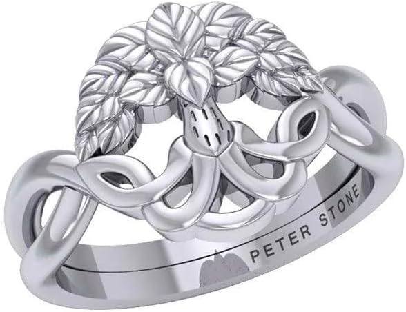 Tree of Life 925 Sterling Silver Puzzle Ring Symbolic Jewelry