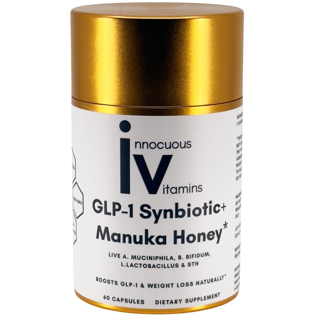 GLP-1 Synbiotic+Manuka Honey, Clinically Proven Natural Probiotics for Weight Loss, Belly Fat Reduction, Boost Fat Secretion, Gut Health, Manage Appetite & Cravings, Increase GLP-1