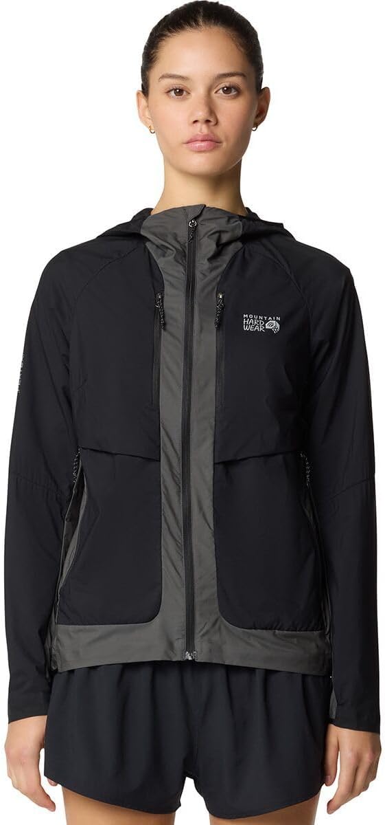 Mountain Hardwear, Kor AirShell Hybrid Hooded Jacket - Women's, Black/Volcanic, S