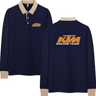 QutbAg Men's/Women's Long Sleeve Polo Shirt K-T_M Spring/Autumn Simple British Lapel Tops