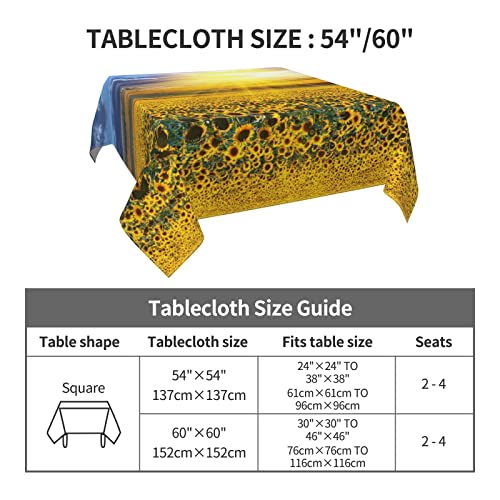 Nappe de cuisine lavable d'un coup d'éponge motif floral tournesols