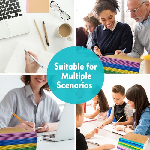 100-Pack-A5-Colorful-Ruled-Lined-Mini-Notebook-Journals-Bulk-Soft-Cover-Kraft-Composition-Notepad-Memo-Cuadernos-for-Girls-Students-Traveler-Note-Taking-School-Supplies