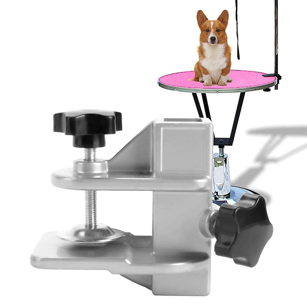 Pet Grooming Table Arm H Bar Clamp for Hair Dryer - Aluminium Alloy Clip Holder Accessory 23x23mm