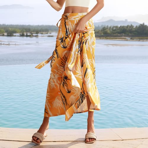 Sun Protection Swimsuit Beach Cover Up UPF 50+ Dress Shawl Wrap Cooling Blanket Travel SLP6M099YT2