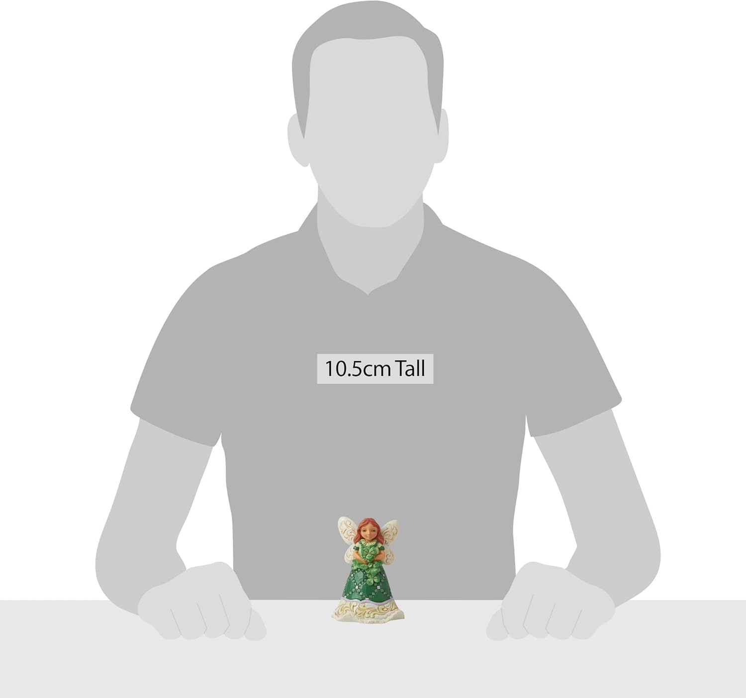 Enesco Jim Shore Heartwood Creek Irish Fairy Holding Shamrocks Figurine, 4.17 Inch, Multicolor, Green,Purple - Image 3