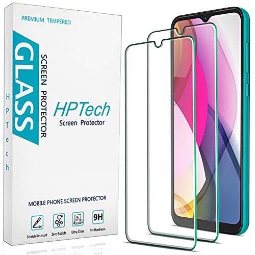 [2 Pack] HPTech Screen Protector Compatible for Motorola Moto G Play 2021, Moto G9 Play, Moto G9, Moto G10, Moto G30, Moto E7 Plus, Moto E7 Power Tempered Glass, Touch Sensitive, Anti Scratch, Case Friendly