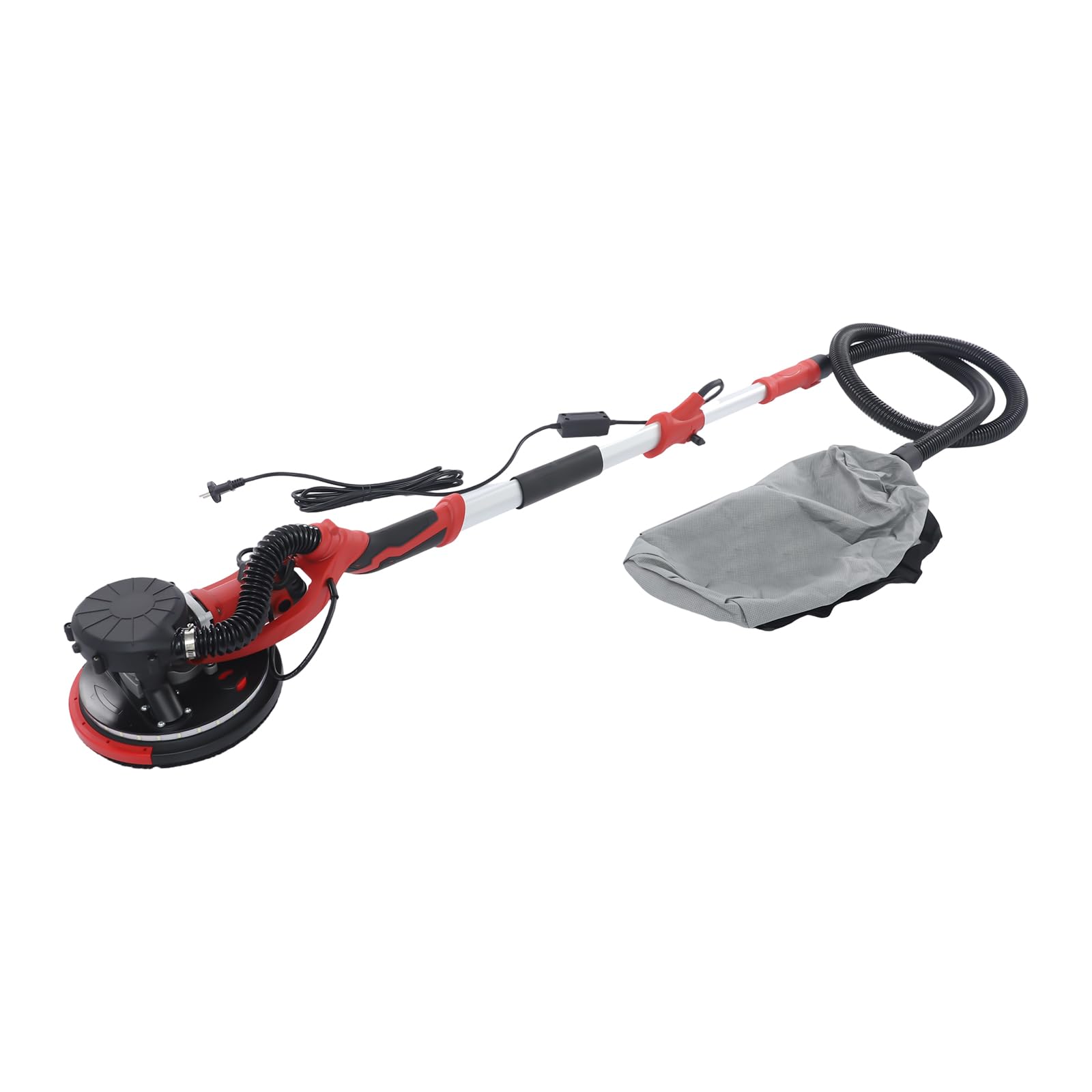 Elektryczna szlifierka do suchej zabudowy, 750 W, 6-biegowa, 800-1800 obr./min, 255 mm, tarcza 1,2 – 2,2 m, teleskop z odsysaniem kurzu, podwójny kanał powietrza, szlifierka ścienna, szlifierka