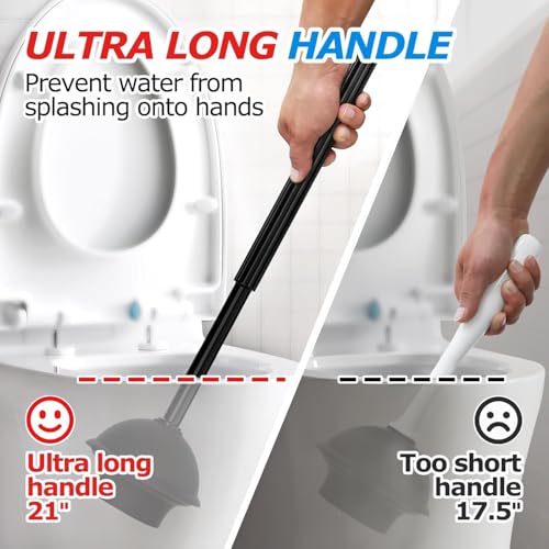 Image of FORASTO 3Pack 3 in 1 Toilet Brush and Plunger Set,Toilet Bowl Brush Plunger Set,Toilet Brush Plunger Combo,Cleaning Brush,Cleaning Supplies, Crevice Cleaning Brush, Bathroom Cleaning Tools.