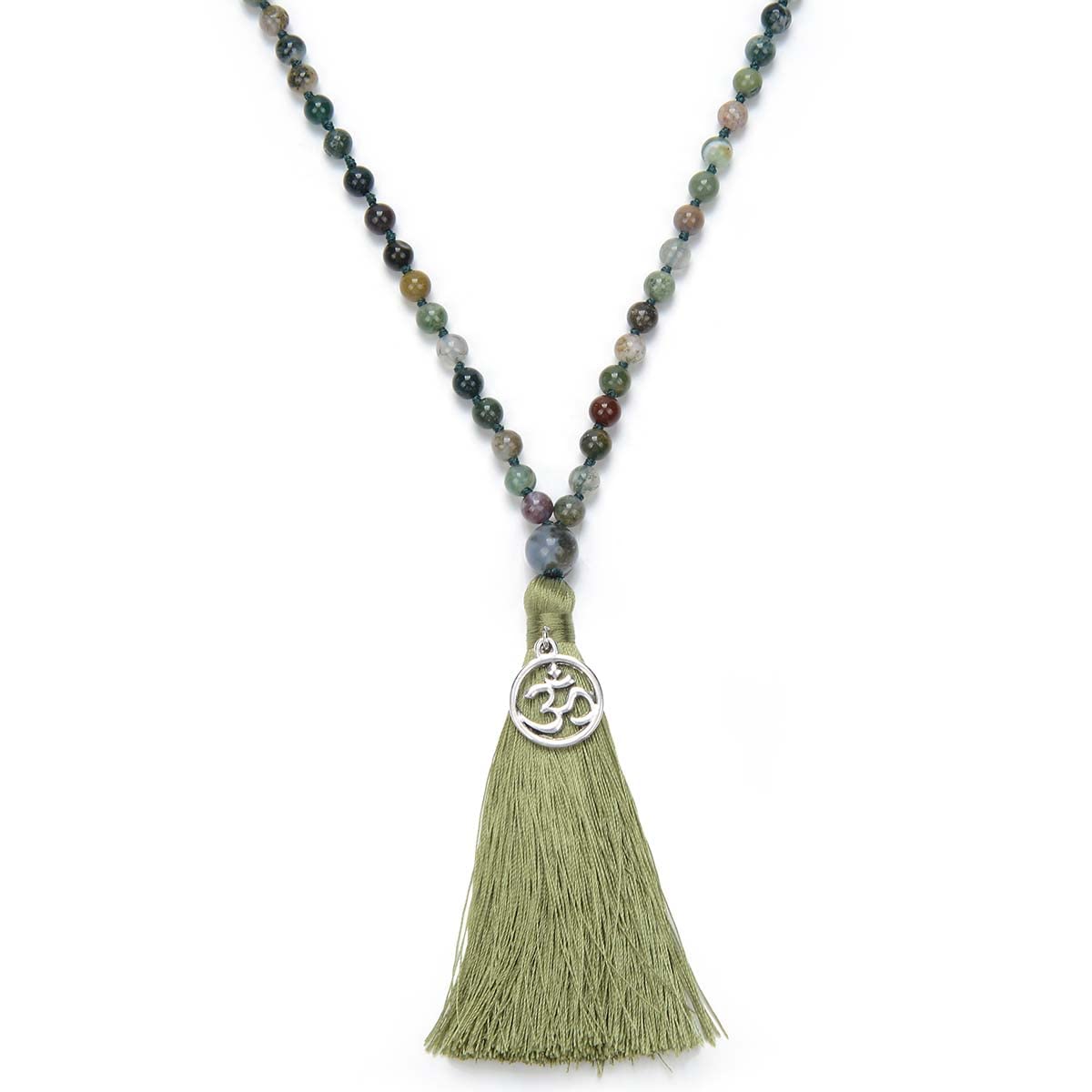 108 Mala Beads nappa collana-meditazione calmante collana mala spirituale collana spirituale OM