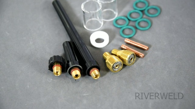 28-teiliges WIG-Schweißbrenner Set - Aluminiumoxid Düsen & Spannzangen