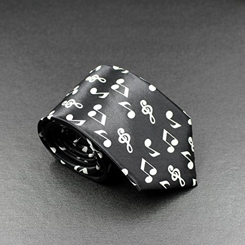 SHANF Fashion - Corbata de Cuello para Hombre, Color Negro y Blanco