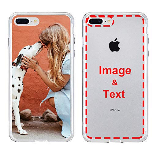 MXCUSTOM Custom Apple iPhone 8 Plus iPhone 7 Plus Case, Customized Personalized with Photo Image Text Picture Design Make Your Own Phone Cases Covers [Clear Soft TPU Slim Shockproof](FXT-CR-P1)