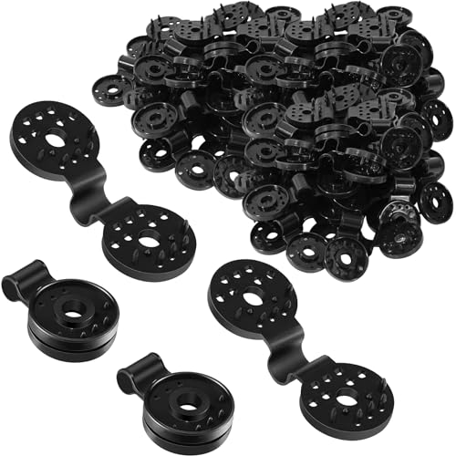 Tarocat Clips de Red de Jardín, 50 Piezas Clips de Plástico para Tela de Sombra, Clip de Red de Sombra, Clips de Fijaciónpara Redes para Pañales (Negro)