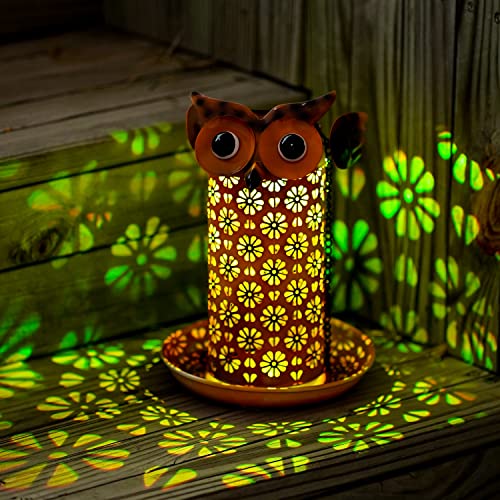 Wdlfcgc Solar Wild Bird Feeder For Outside Hanging Gifts For Bird Lovers,Owl Decorative Solar Bird Feeder Hanging Bells At The Bottom. thumb #4