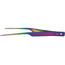 Entomology Forceps - Lightweight, Precision Tool for Insect Handling Rainbow Titanium, 4.5"