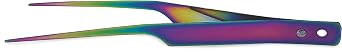 Entomology Forceps - Lightweight, Precision Tool for Insect Handling Rainbow Titanium, 4.5"