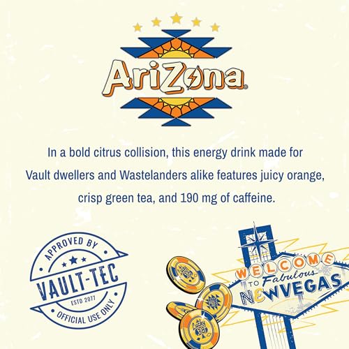 Image of AriZona x Fallout Energy Drink - Orange Green Tea - 15 fl oz (12 Pack)