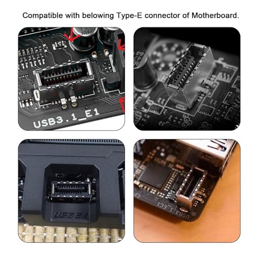 Adaptador USB 3.1 Type-E a USB 2.0 Type-A miniatura 3