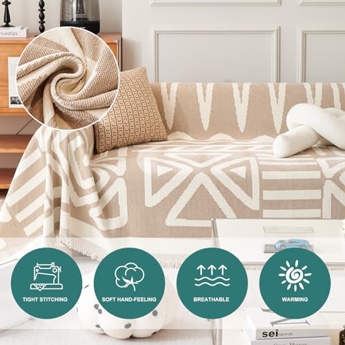 VanderHOME Multifunctional Chenille Tassels Sofa Throw Blankets,Throws for Sofa Blanket Bed Throw for Bedroom Couch, Travel - Image 2