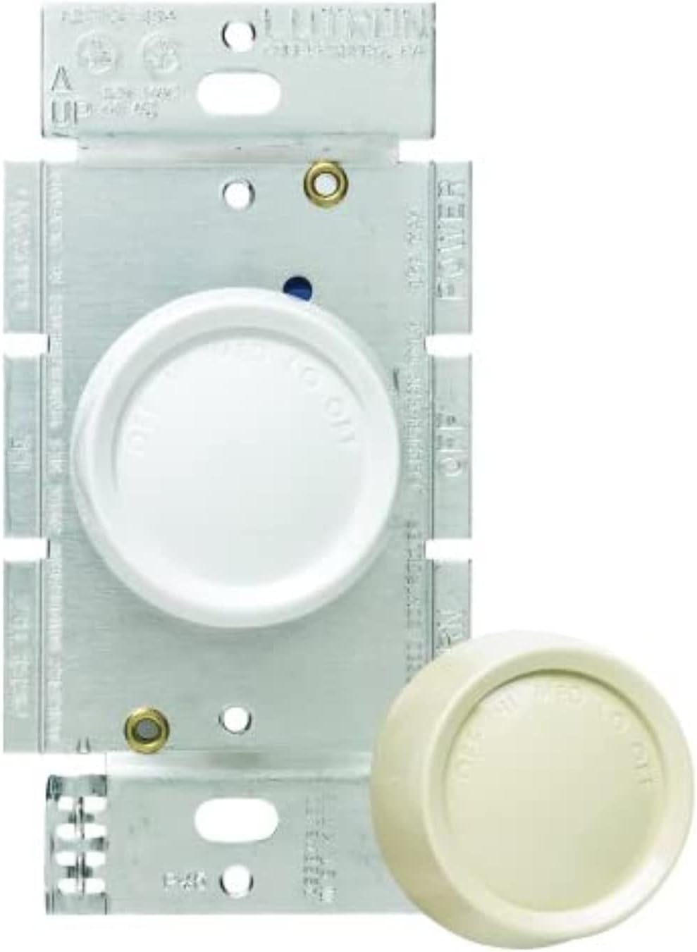 Lutron FSQ-2FH-DK Electronics Rotary On/Off Fan-Speed Control, 1 White and 1 Ivory Knob Included