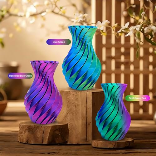 Image of 3D Printer Filament Bundle,1.75MM Silk PLA Filament Multicolor 250g*10 Rolls,Bulk Filament fits for Most FDM 3D Printers.