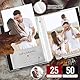 Lanpn Fotoalbum 10x15 cm 50 2 Packungen, Klein Mini Leder Hardcover Einstecken Einsteckalbum für Hochformat Fotos Bilder Azurblau