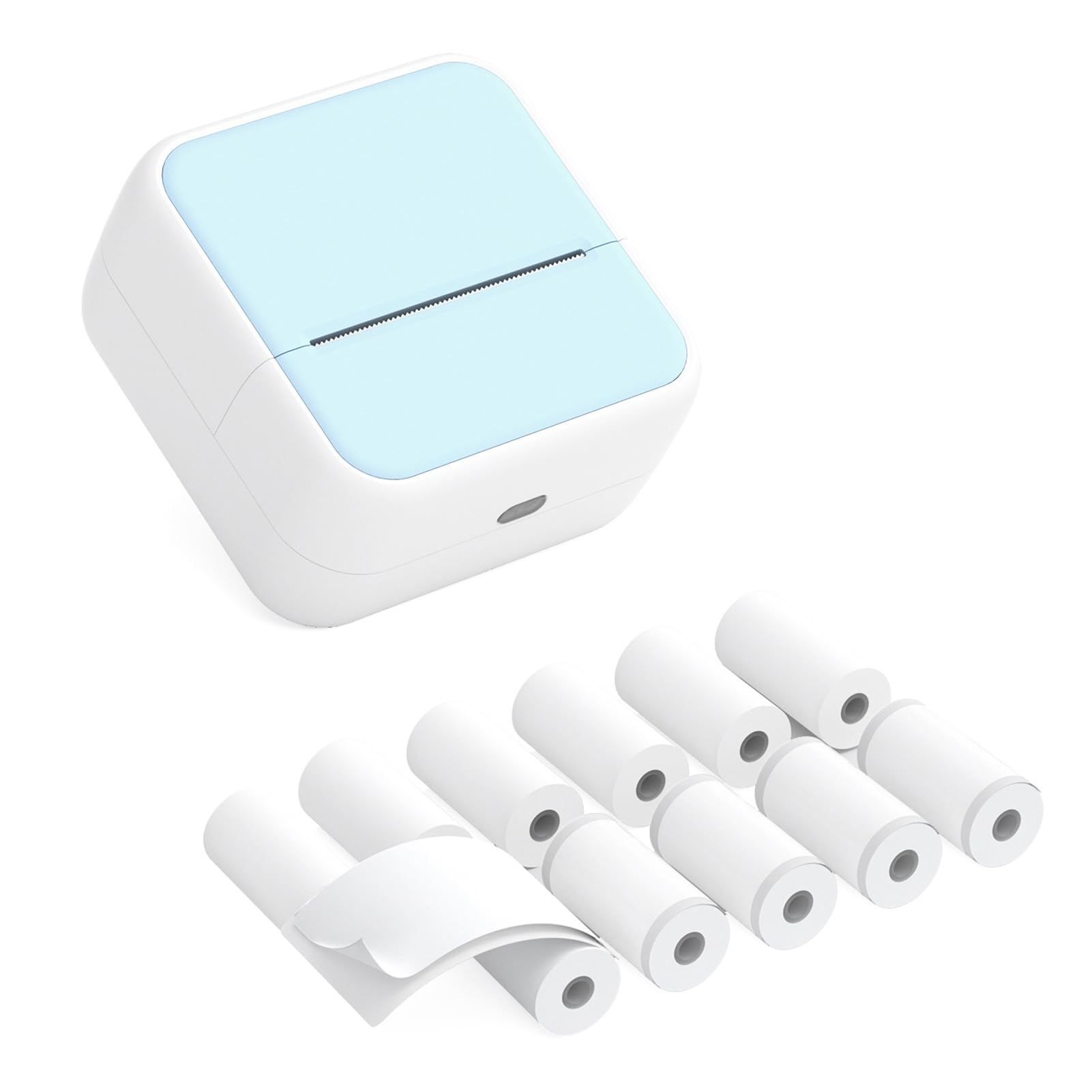 HUIOP Photo Printer,Mini Pocket Printer Portable Thermal Instant Photo Printing Label Maker Machine BT Wireless Connect Compatible with Android/iOS APP Support Receipt Label Memo Sticker Notes