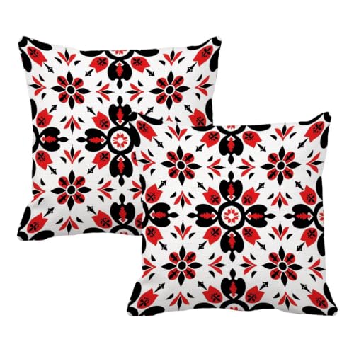 Houss de coussin extérieur imperméable 50x50 lot de 2 mandala