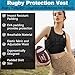 TUOYR Impact Vest for Women Chest Protector Padded Compression Vest for Sports, Karate, Football, Breast and Rib Protection