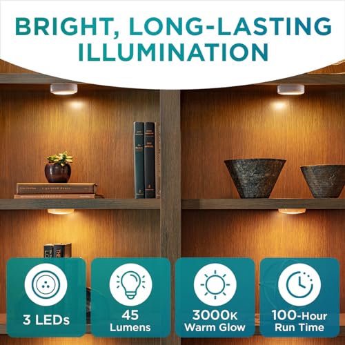 Brilliant Evolution BRRC113 Ultra Thin Wireless Led Touch Lights Stick On, 2Pk - Led Under Cabinet Lighting - Closet Lights - Puck Lights Battery Operated - Ander Counter Lights thumb #2