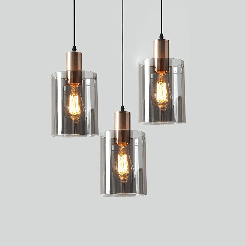 LYMSXAZOU 3-Light Cluster Pendant Lighting Modern Chandelier Ceiling Light Kitchen Island Lamp Fixture, Dining Table Hanging Lights E27 Chandeliers for Room Cafe Bar Star of