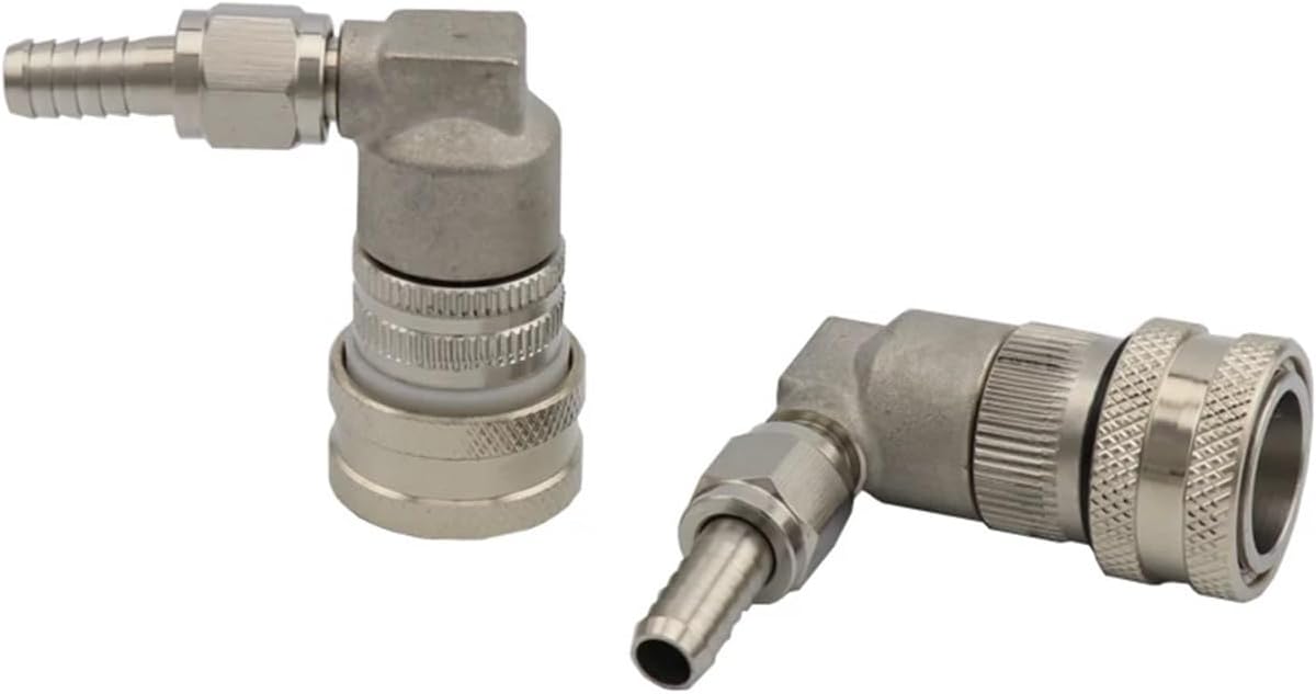 WHYLE Home & Brewing SS304 Ball Lock Corny Keg Disconnect Cornelius Type Gas Liquid Pair 1/4" MFL Threaded Swivel Nut Brewing Accessories(MFL Connector)