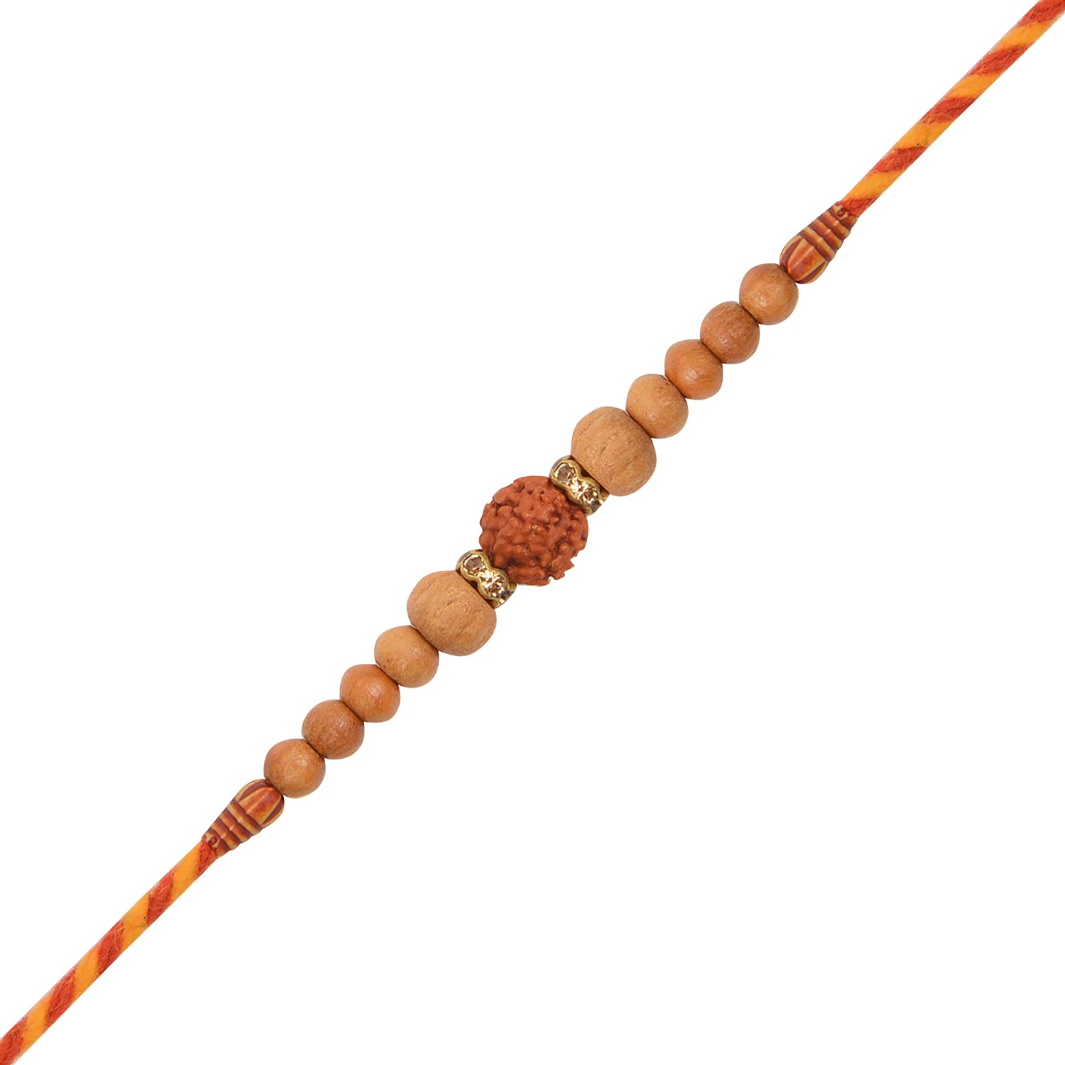 Access-o-risingg Mauli Thread with 1 RUDRAKSHA Rakhi for Brother | Rakshabandhan 2021 [RA163], Yellow, One Size
