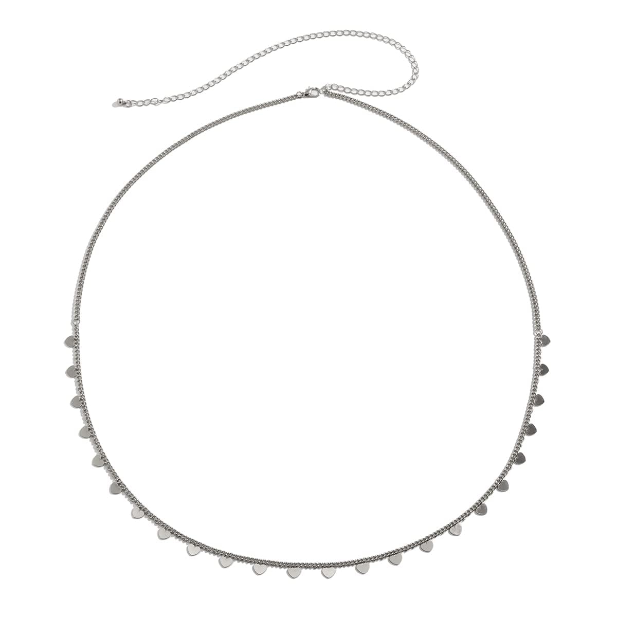 AQUASTREET Silver-Toned Heart designed Waist Chain Alloy For Women And Girls | Kamarband for Women | Waist Chain for Women | Belts for Women | Waist Chain | Hip Chain Women Saree | Belly Chain (B0CGD8S463) Amazon Price History, Amazon Price Tracker