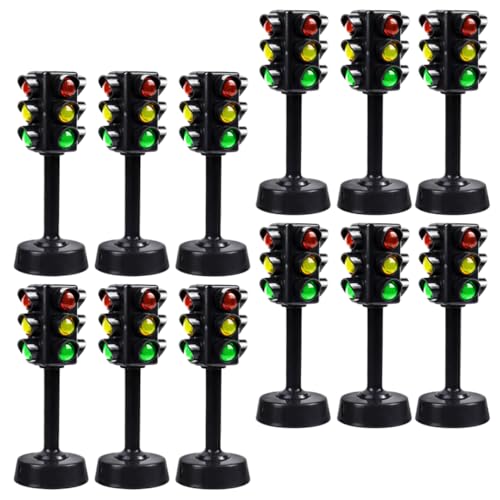 VICASKY 12Pcs Traffic Light Model, Educational Traffic Signal Toy for Kids, Assorted Colors, 4.56 x 1.77 Inches, ABS Material