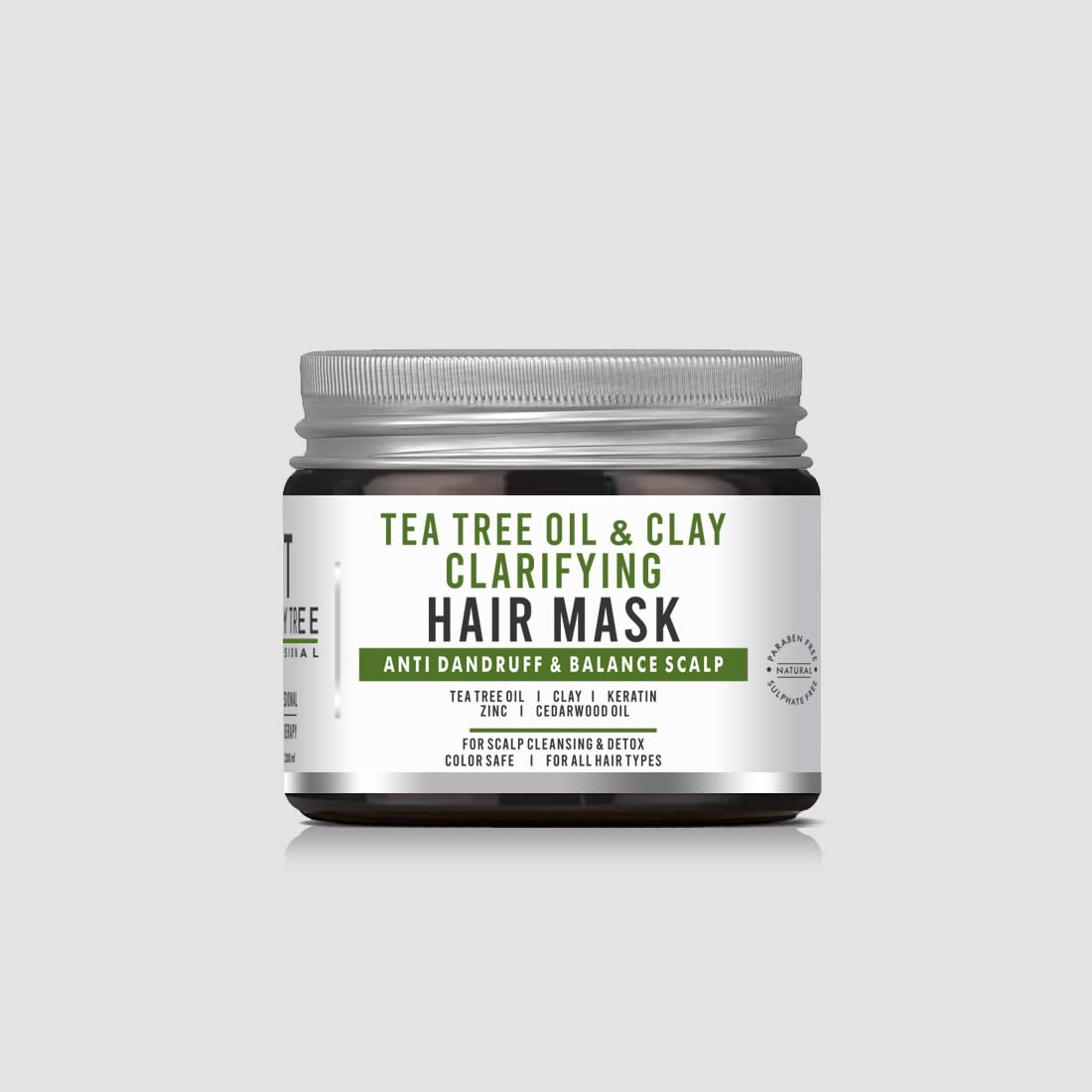 BEAUTY TREE Tea Tree Oil & Clay Clarifying Hair Mask, With Tea tree oil, Clay, Keratin, Zinc PCA, Cedar wood oil, Anti dandruff, balance scalp 200 ml-image-27
