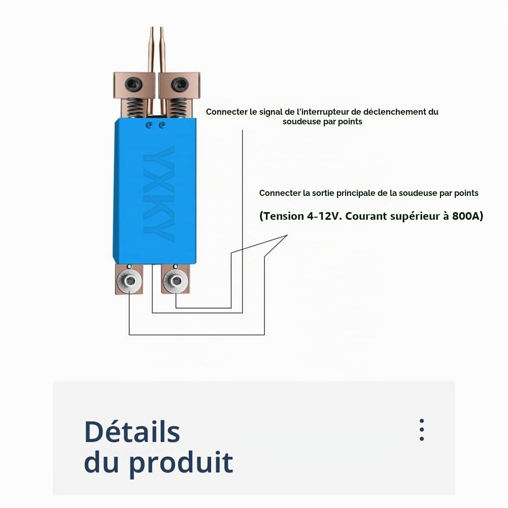 Soudeuse par Points à Batterie Portable avec Déclenchement Automatique, Stylet de Soudage par Points avec Interrupteur Intégré pour la Soudure de Batteries 18650
