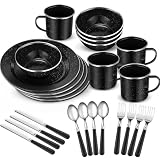 Nuogo 24-Piece Enamel Campware Black