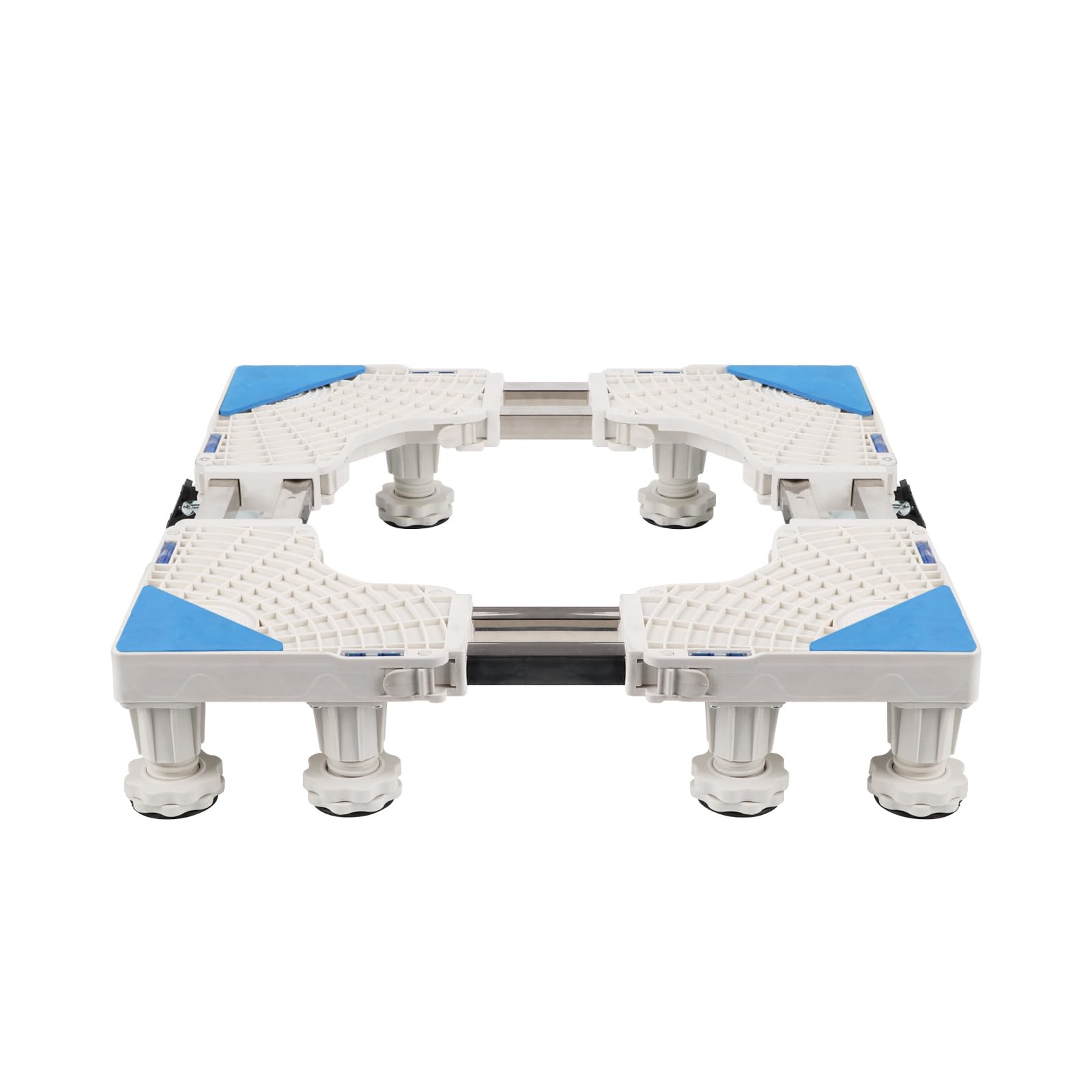 Base de lavadora resistente con capacidad de 300 kg, incluye 4 ruedas y 8 pies, ideal para lavadoras, refrigeradores y armarios, diseño ajustable y resistente