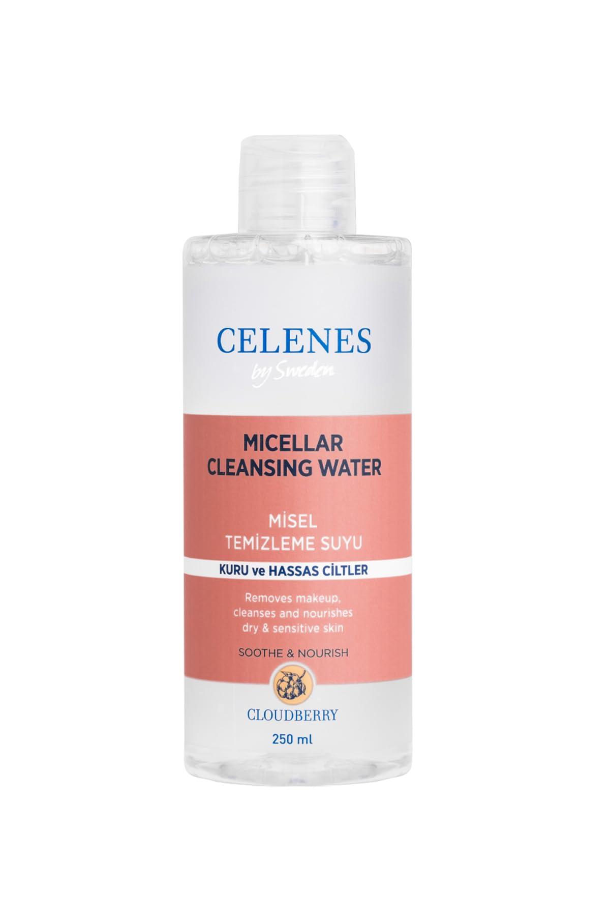 Celenes Cloudberry Misel Temizleme Suyu Kuru Ve Hassas Ciltler (250 ml)