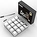 Lot de 16 pierres à whisky, glaçons réutilisables, technologie de refroidissement élevée, glaçons en acier inoxydable, pour whisky, vodka, liqueurs, vin, jus de boisson ou soda