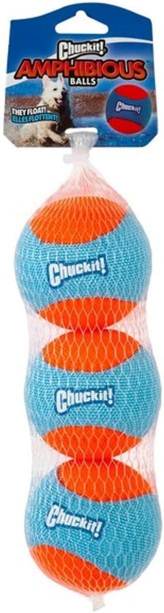 Chuckit! Amphibious Fetch Balls, Set of 3, Medium (Pack of 12)