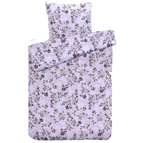 Hochwertige Biber Bettwäsche Baumwolle Blumen 2tlg. 4tlg. 135x200...