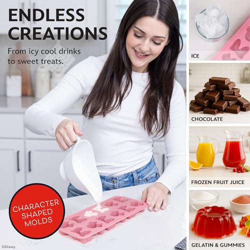 Image of Disney Minnie Silicone Ice Cube Tray, 2-Pack 5 inchx12.5 inch, BPA-Free