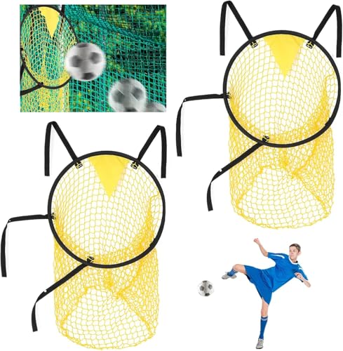 2 Pcs Top Bins Soccer Target Goal Soccer Goal Target Nets for Shootings Accuracy Training Soccer Training Net Corner Soccer Train Goal for Ball Football Shooting Accuracy Practice Equipment
