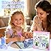 Arts and Crafts for Kids Ages 8-12, Diamond Art Kits for Kids, Birthday Gifts for 6 7 8 9 10 11 12 Years Old Girl, Gem Art Butterfly Kit for Teen Girl, DIY Crafts Toy with Frame for Room Decor (Blue)