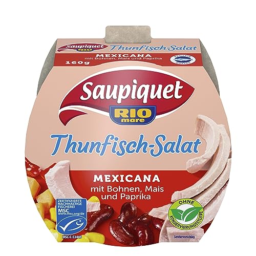Saupiquet Rio Mare Thunfisch-Salat Mexicana, 160g, MSC zertifiziert, ideal für unterwegs (Packung mit 2)