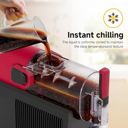 Slushie Machine for Home, Frozen Drink&Slushy Machine with Cookbook, Margarita Machine with 6 Presets Programs, No Ice Needed Self-Cleaning Slushy Maker, Cocktails, Frappés, Soft Ice Cream, Milkshakes